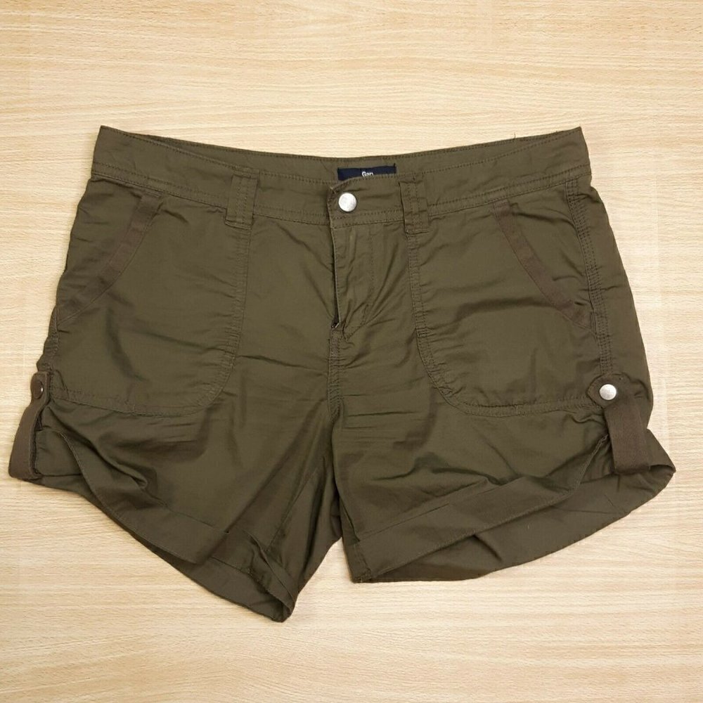 Gap Factory Olive/taupe Women's Cuffed Shorts. O